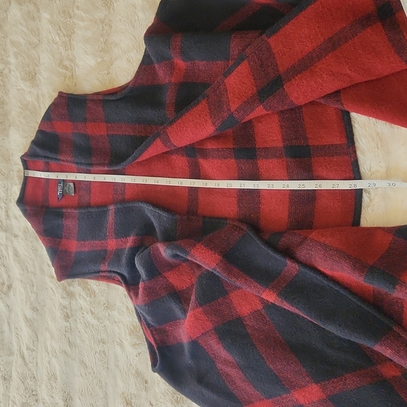 Hayes Plaid Sleeveles Long Vest one size - Picture 9 of 11